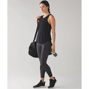 Lululemon Inspire Tight II Size 6 Heathered Black LuxTreme Run Leggings Pockets